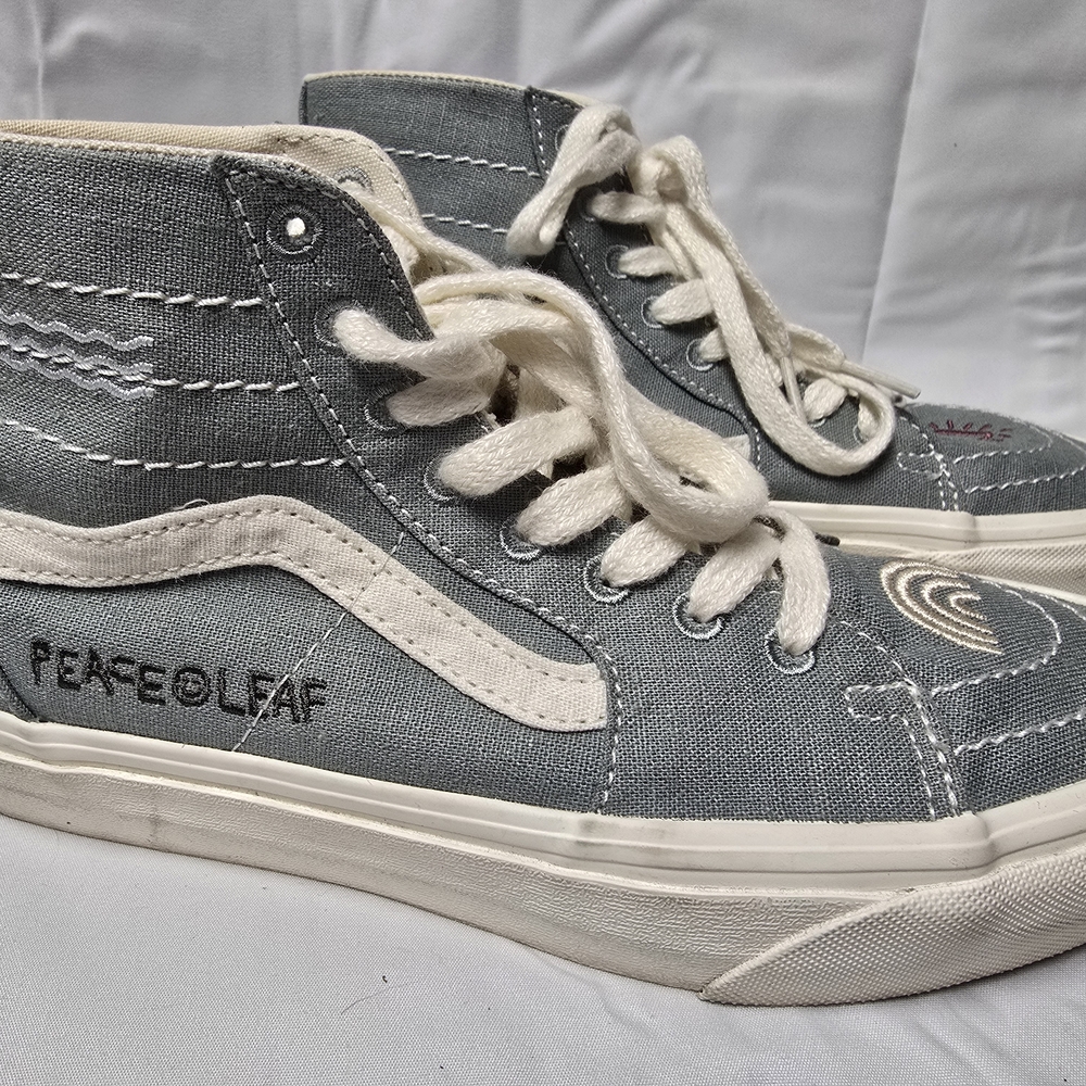 Vans Gray and White High-Top Sneakers